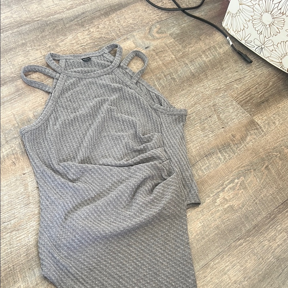 Gray Sleeveless Women's Top